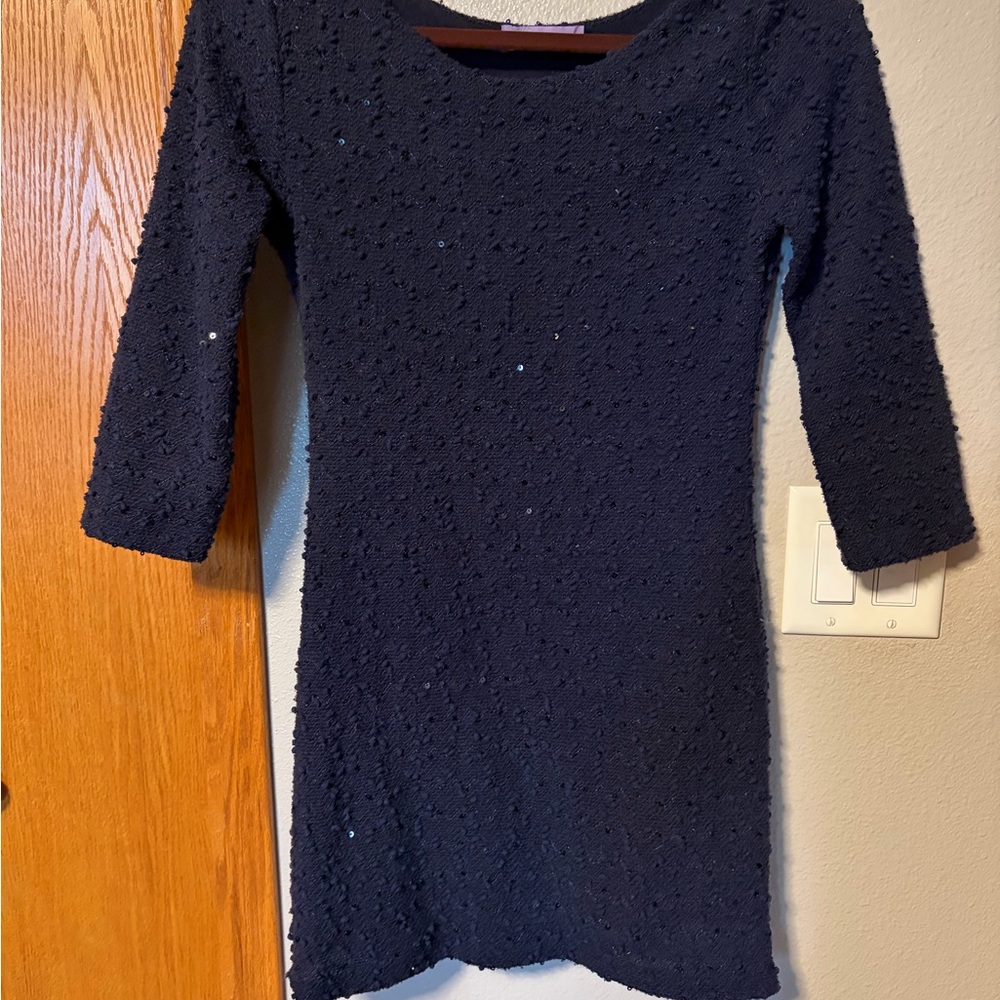 Classic blue Sequin Midi Dress - Elegant Everyday Style